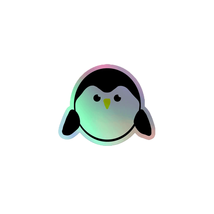 OfPingu,s holographic sticker product image (1)