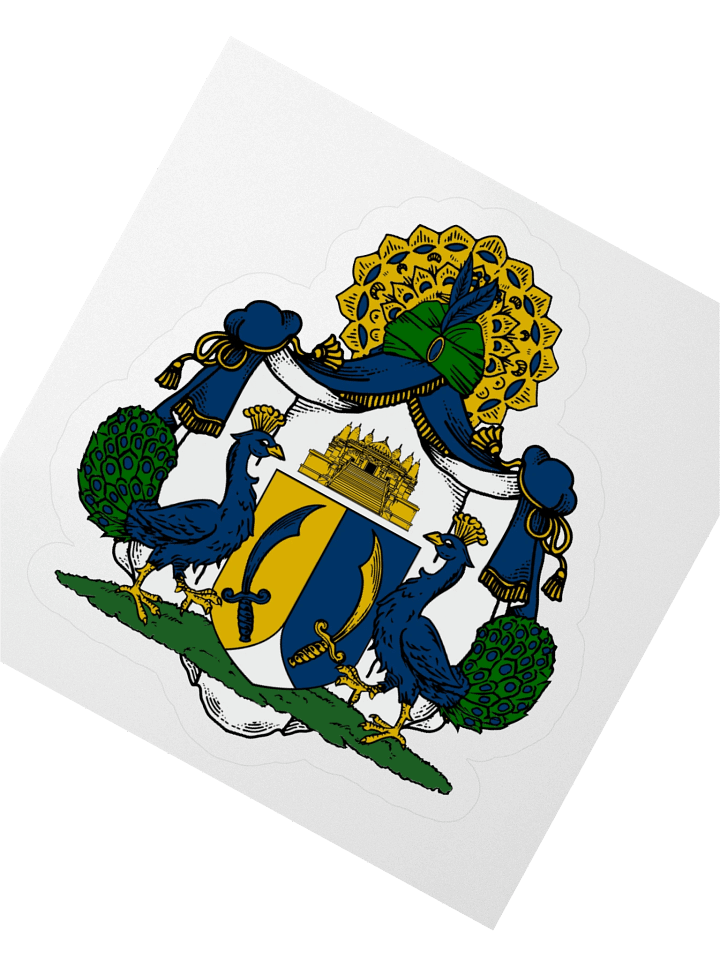 Peacock Court Kiss Cut Sticker product image (2)