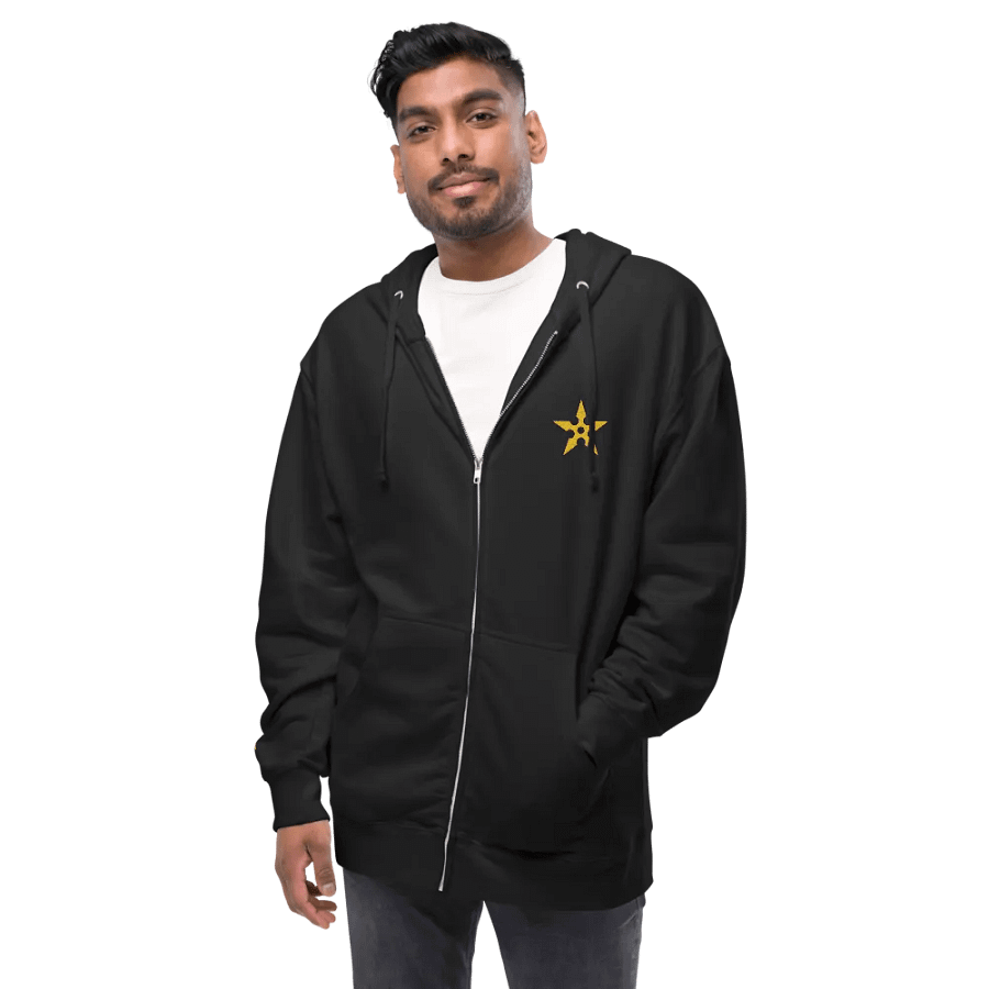 Golden Shuriken Zip-Up Hoodie product image (1)