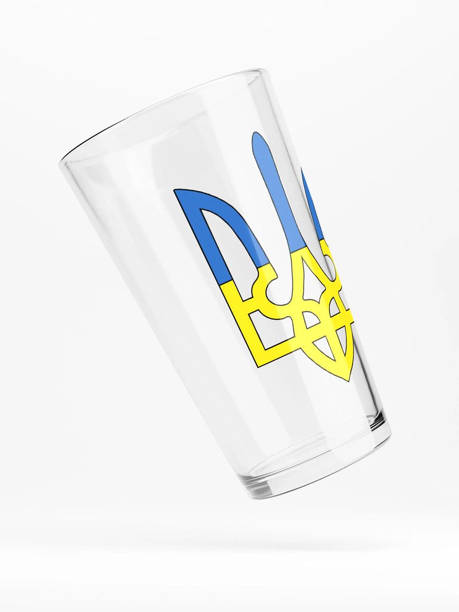 Ukraine - Tryzub - Blue & Yellow - Shaker Pint Glass product image (4)