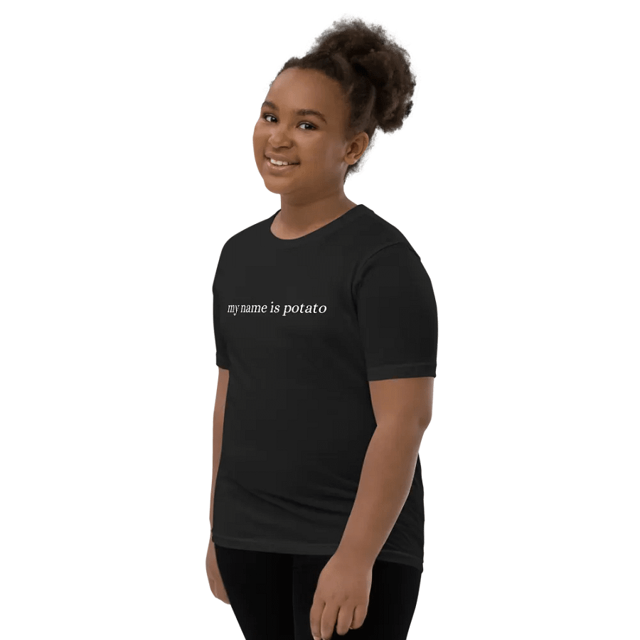 'my name is potato' kids shirt (white lettering) product image (11)