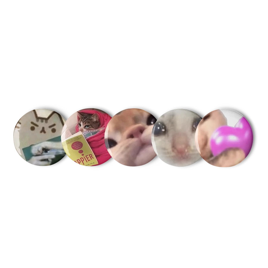 Set of Pin Buttons: Meme Cats 21 product image (3)