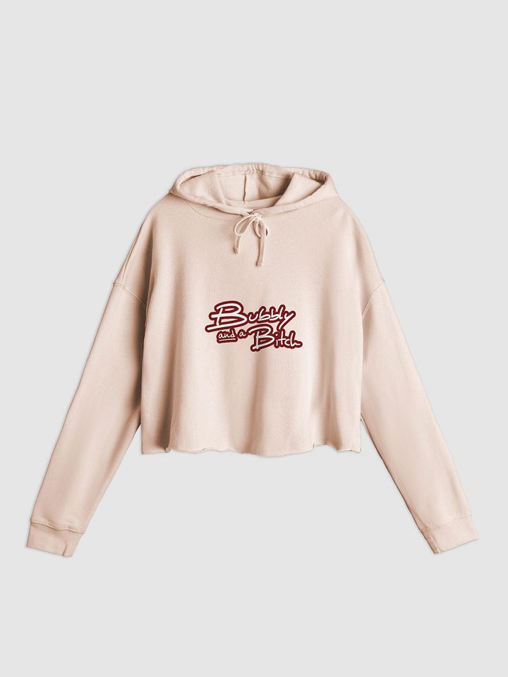 Bubbly and a B*tch (lined design, #6D1616) lightweight cropped hoodie product image (3)