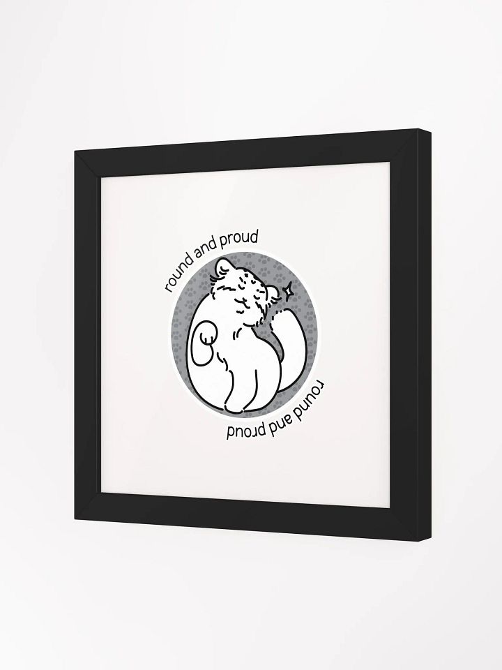 Round and Proud Manul Unlabeled Version - Framed Print product image (2)