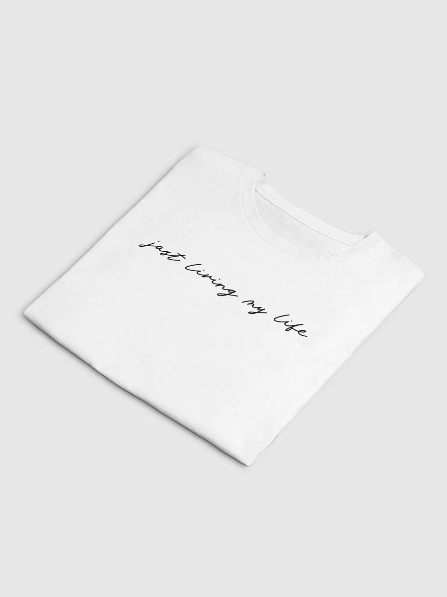 'Just Living My Life' (black text) Crop Tee product image (12)
