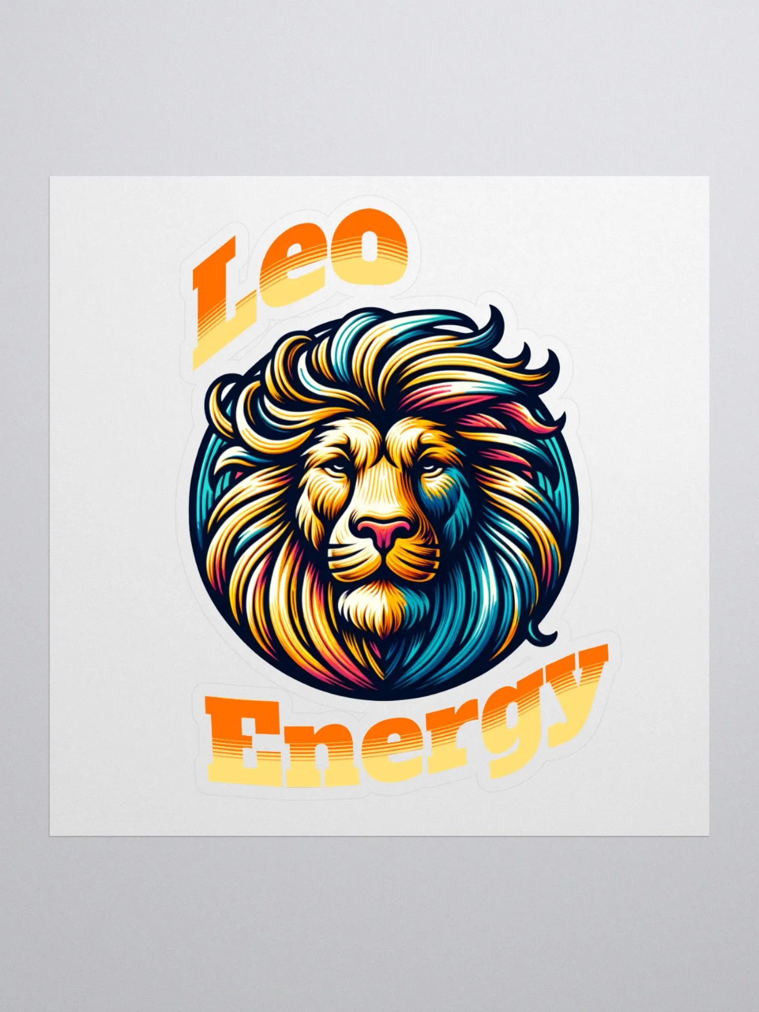 Zodiac Sign Leo Energy Sticker product image (1)