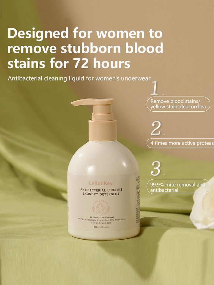Lerunkey Specialized Detergent for Lingerie 4X Blood Stain Removal Soft and Hand Care Special fragrance 300ml product image (2)