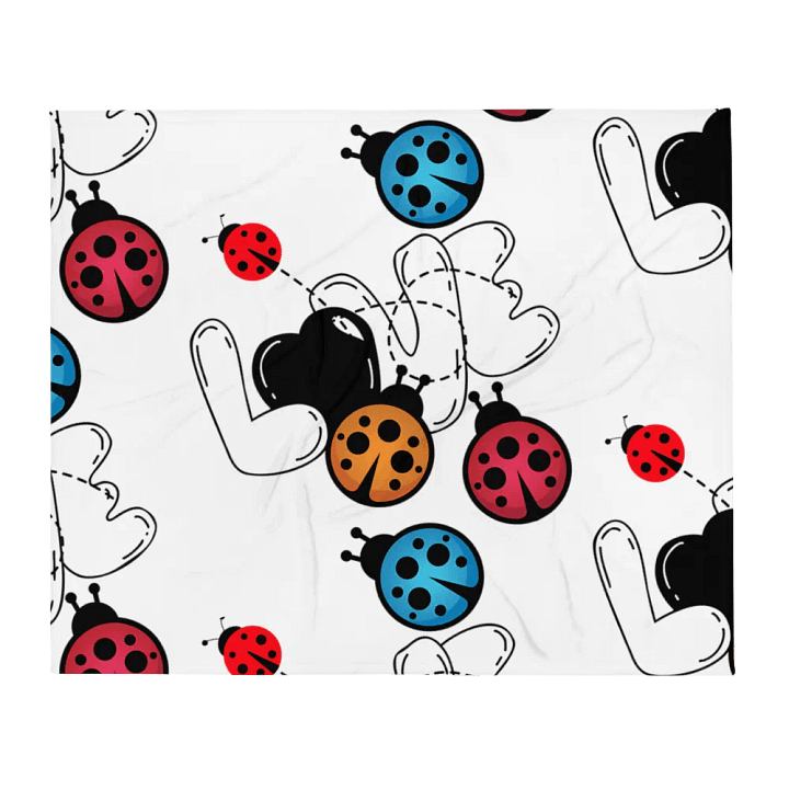Whimsical Ladybug Scatter Throw Blanket product image (1)