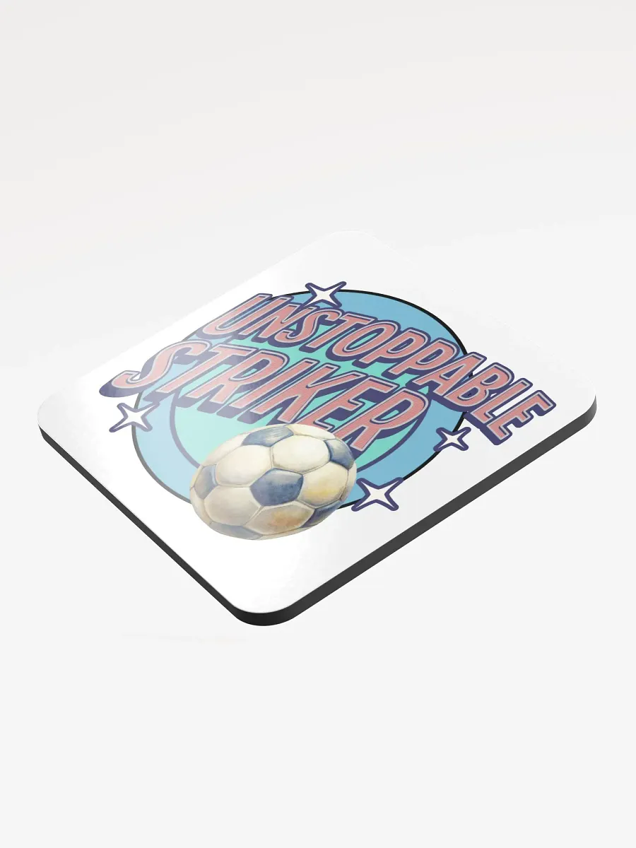 Unstoppable Striker Soccer Cork Coaster product image (3)