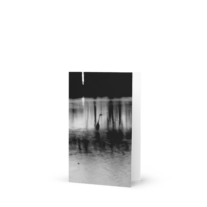 Blue Heron Black and White Greeting Card (blank) product image (1)