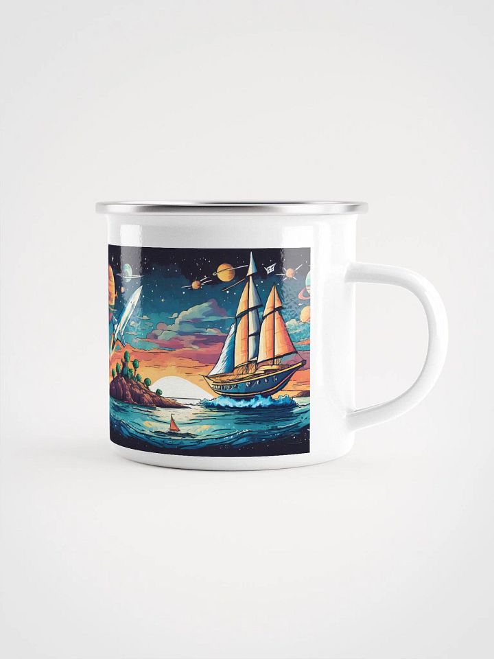 Summer Wind Charters: Space Sail Enamel Mug product image (2)