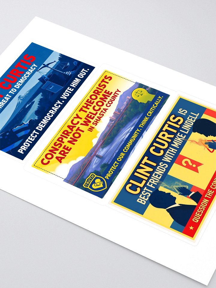 Anti-Clint Curtis Sticker Sheet product image (2)
