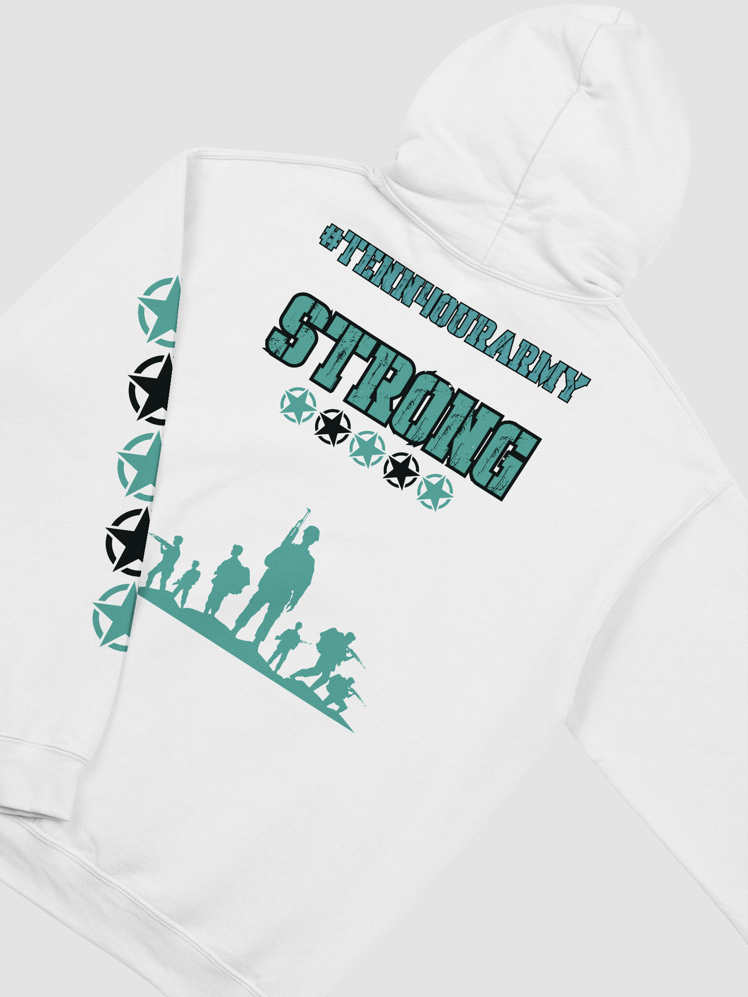 #TeNN4OURARMY Hoodie -Teal & Black product image (11)