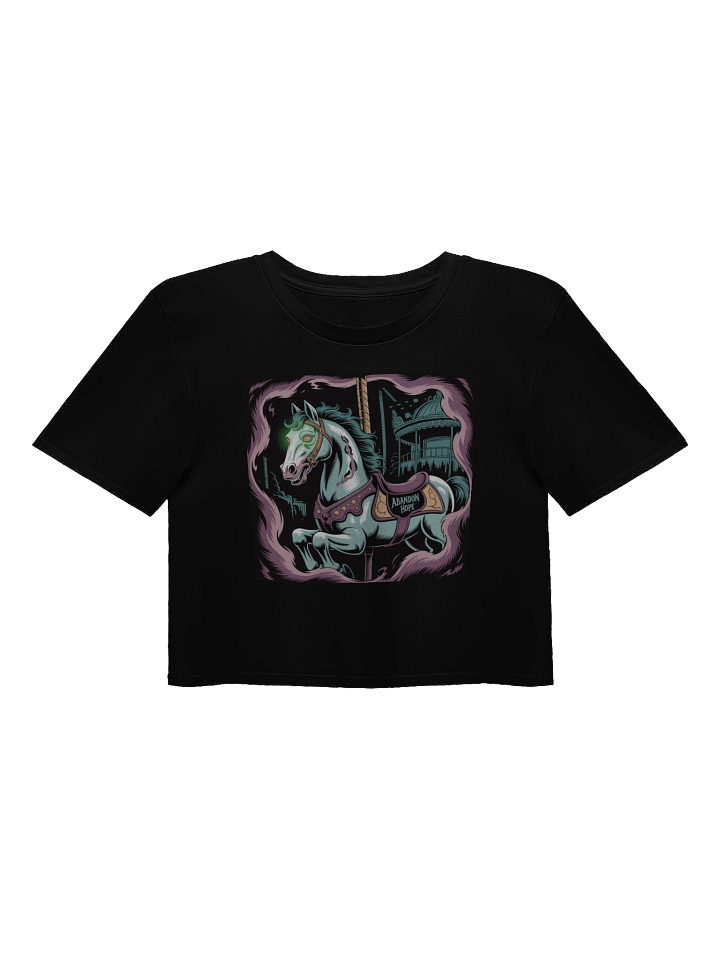 Midnight Veil Designs Gothic Women's Crop Top - Abandon Hope Black product image (1)