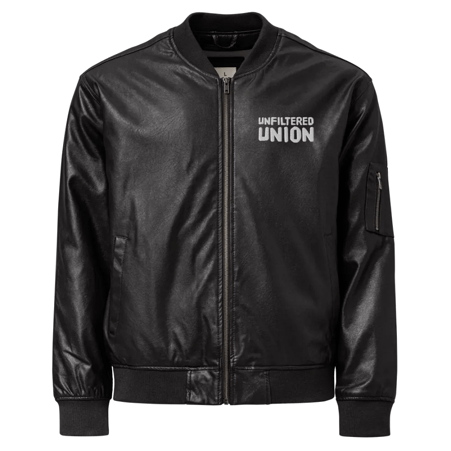 Unfiltered Union Classic Faux Leather Bomber Jacket product image (1)