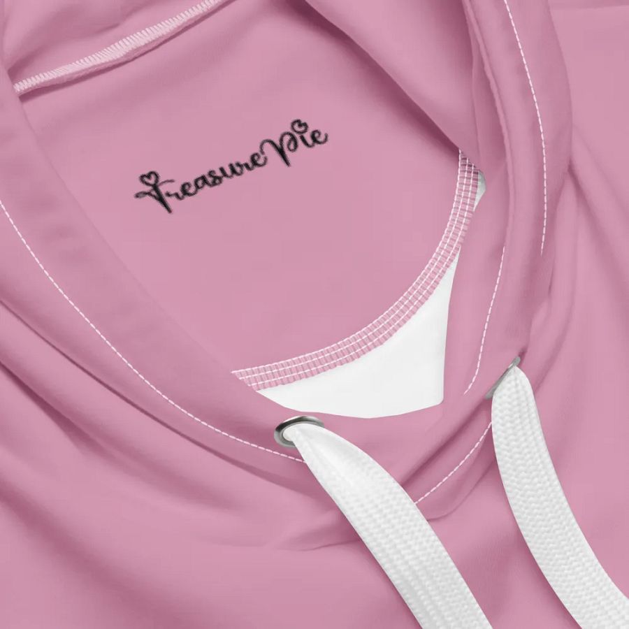 Plain Light Pink Light Summer Unisex Recycled Polyester Heavyweight Premium Hoodie by Treasure Pie product image (9)