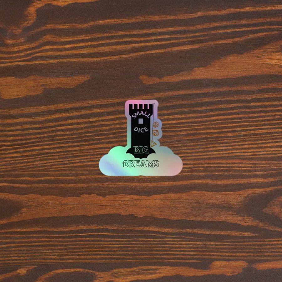Small Dice Big Dreams Holographic Sticker product image (3)
