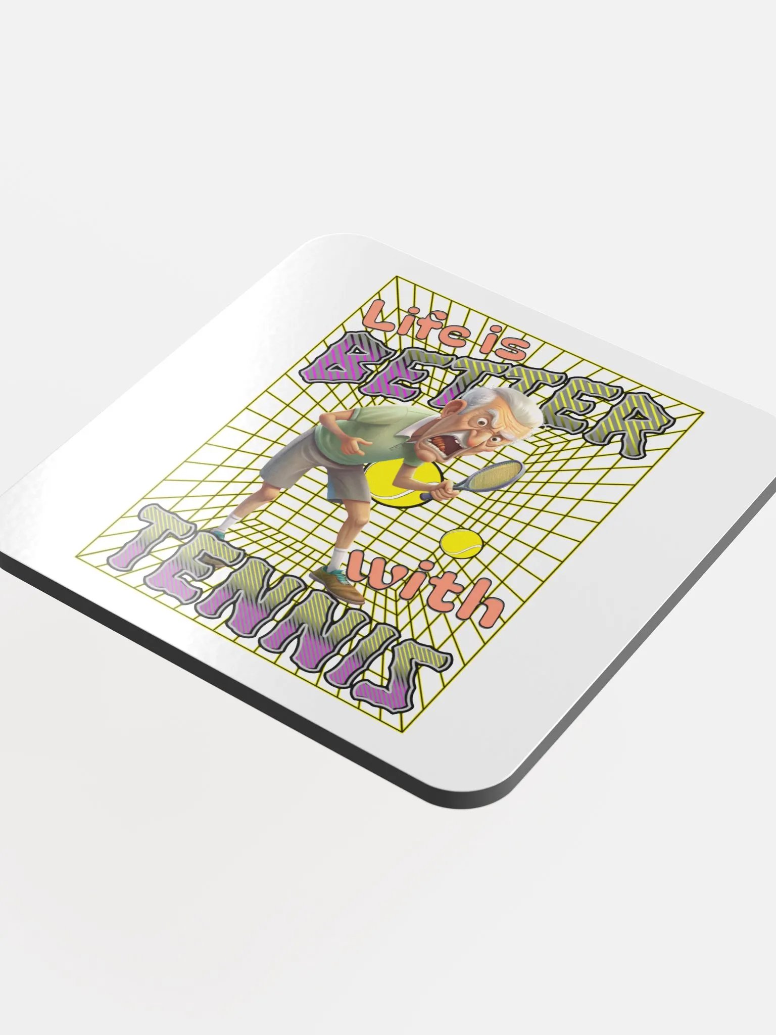 Life Is Better With Tennis Male Enthusiast Coaster product image (1)
