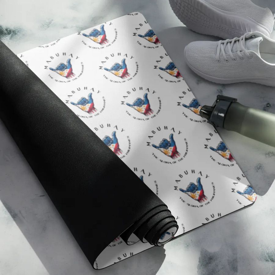 MABUHAY THE ALOHA OF THE PHILIPPINES YOGA MAT - SHAKA HANG LOOSE VIBES FOR YOUR PRACTICE product image (4)