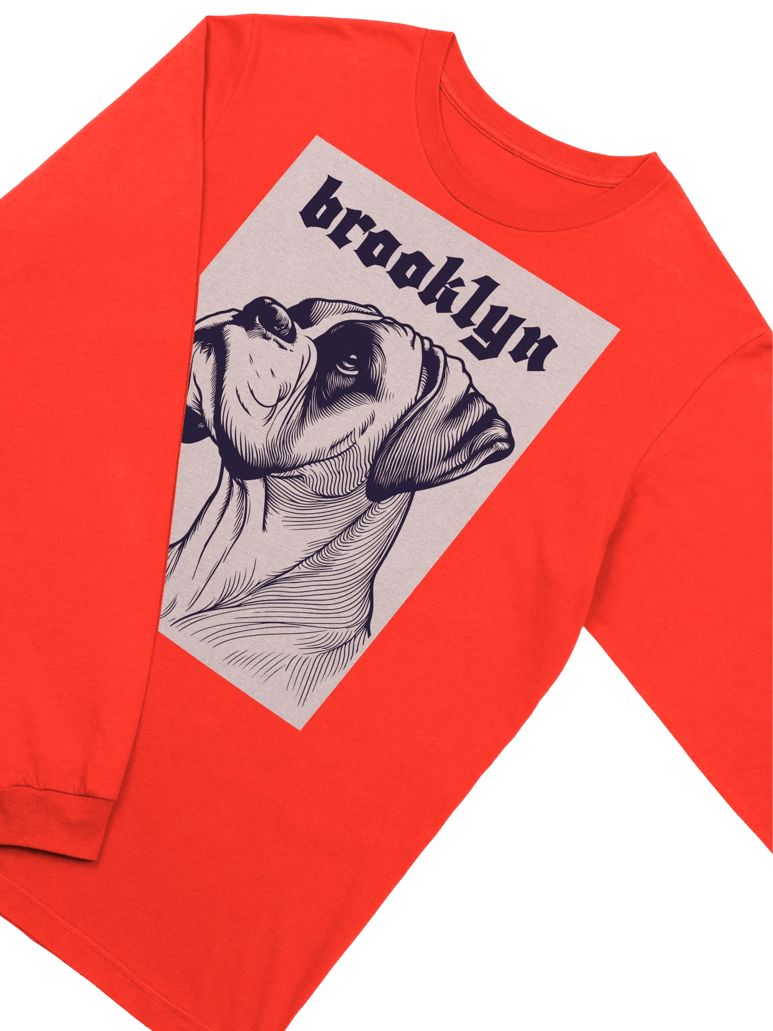 Brooklyn Boxer Dog Bella+Canvas Supersoft Unisex long sleeve t-shirt product image (19)