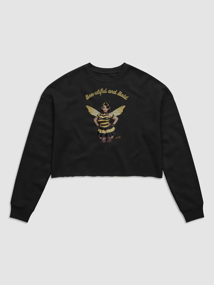 Bee-utiful and Bold Women's Fleece Crop Sweatshirt product image (2)