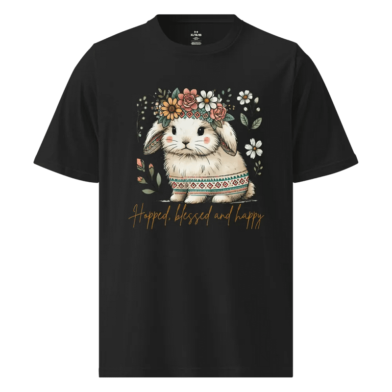 Hoppy Floral Bunny Athletic T-Shirt