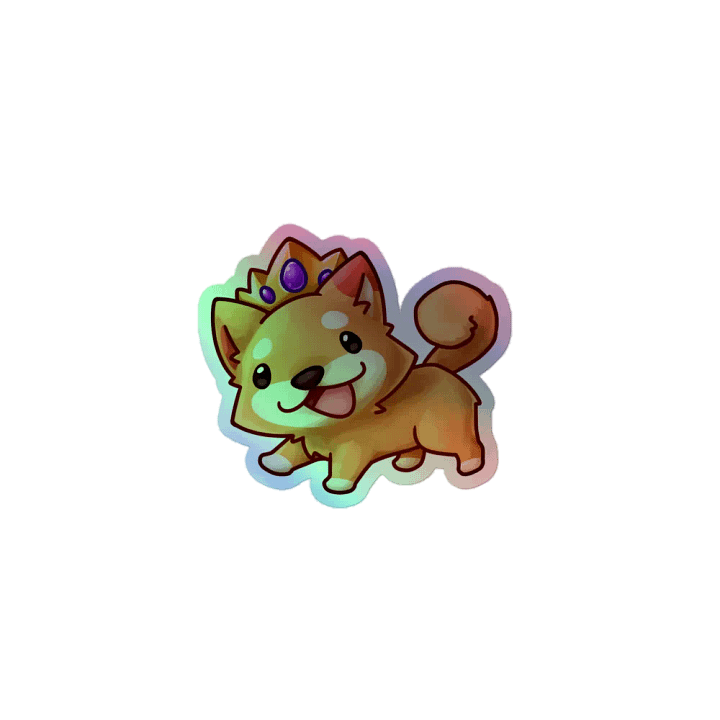 Crowned Holo Sticker product image (1)