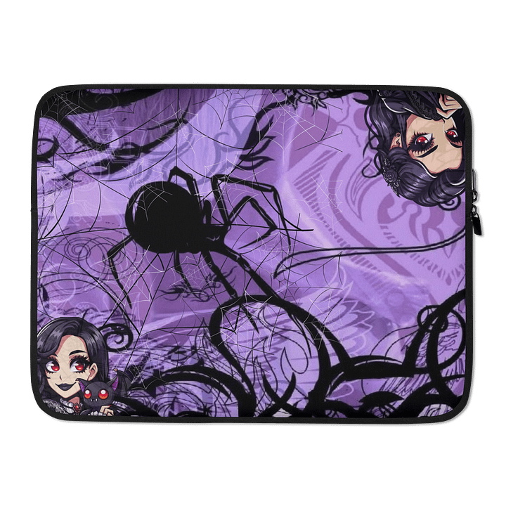 purple black widow laptop sleeve product image (2)