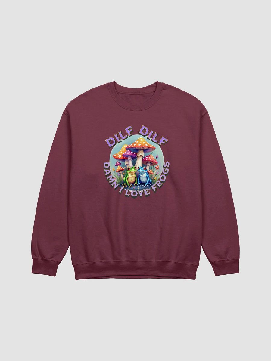 DILF Damn I Love Frogs Relaxed Comfort Classic Crewneck Sweatshirt product image (9)