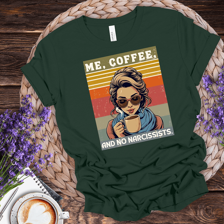 Me Coffee No Narcissist Tee product image (4)
