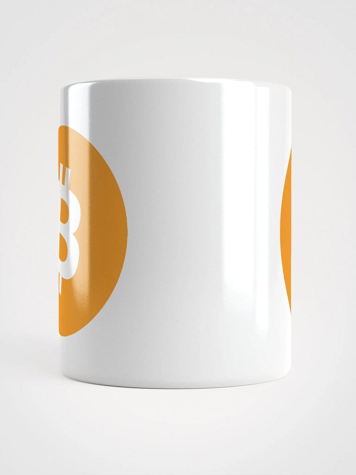 Bitcoin Logo White Glossy Mug product image (2)