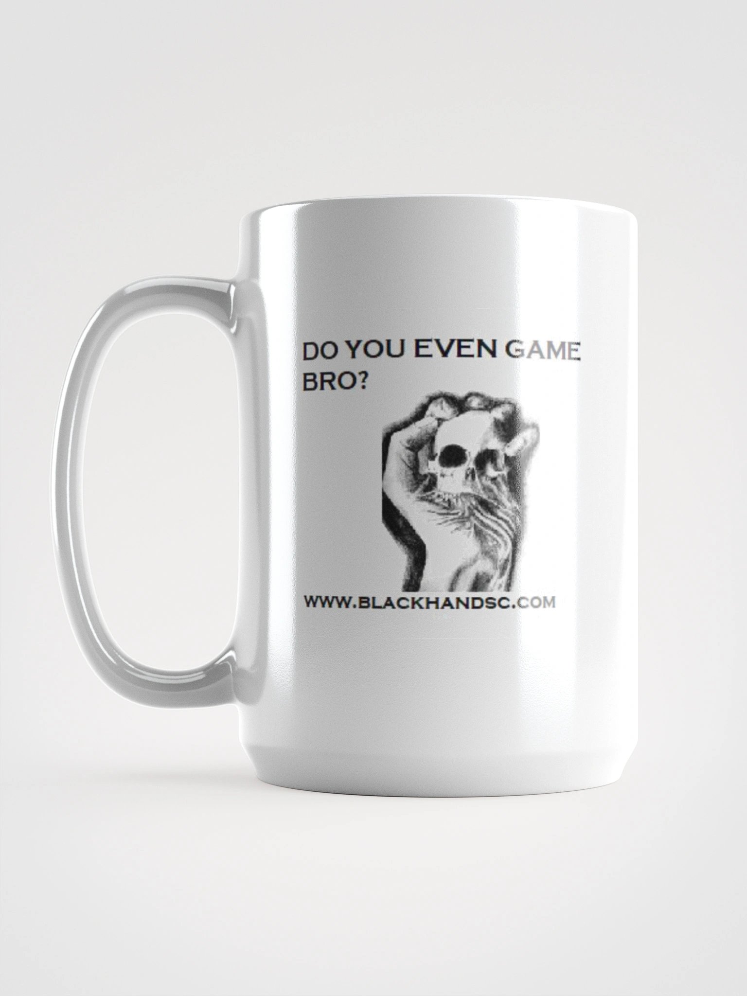 Skull Handprint White Mug product image (6)