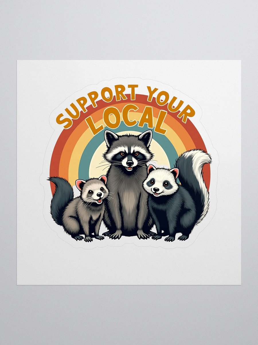 Colorful Critter Support Kiss Cut Stickers product image (1)