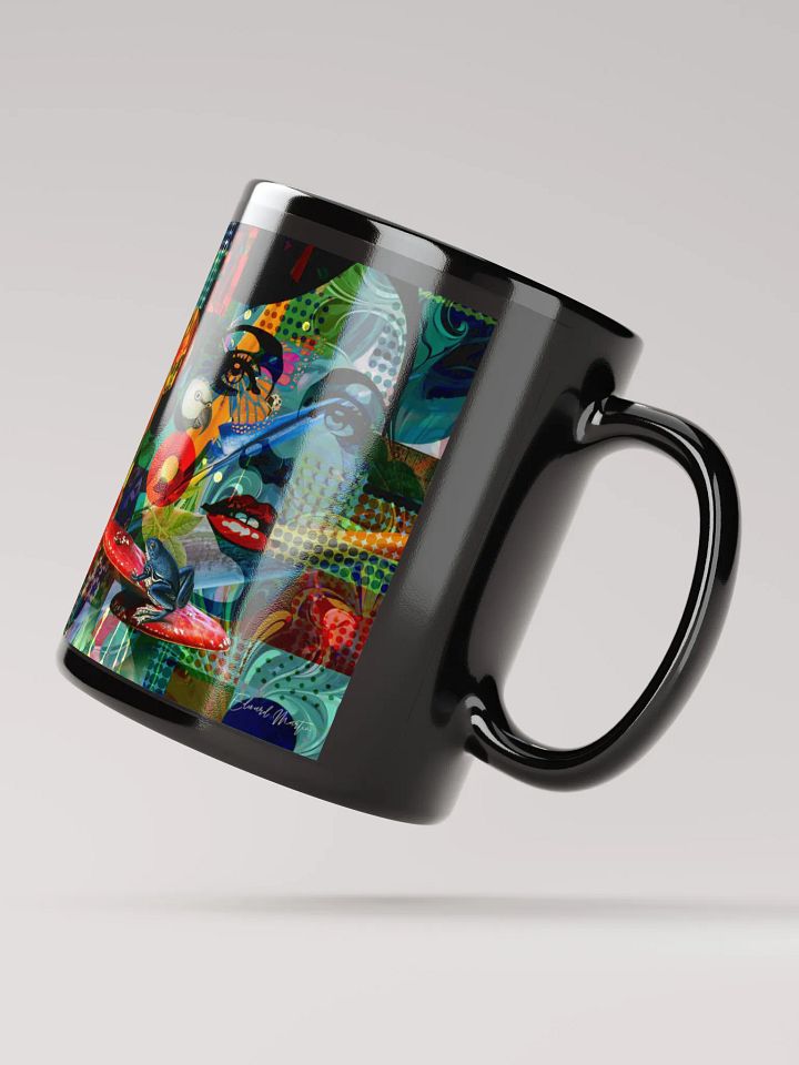 'Among the Wild' by Edward Martin Mixed Media Collage - Black Glossy Mug product image (3)