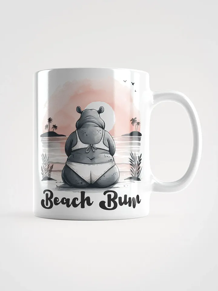 Bikini-Wearing Beach Bum Hippo Mug product image (3)
