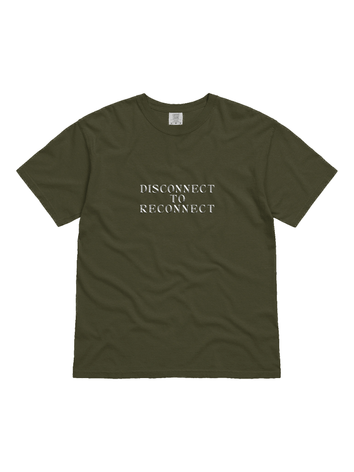Embroidered Disconnect To Reconnect Unisex Tee product image (1)