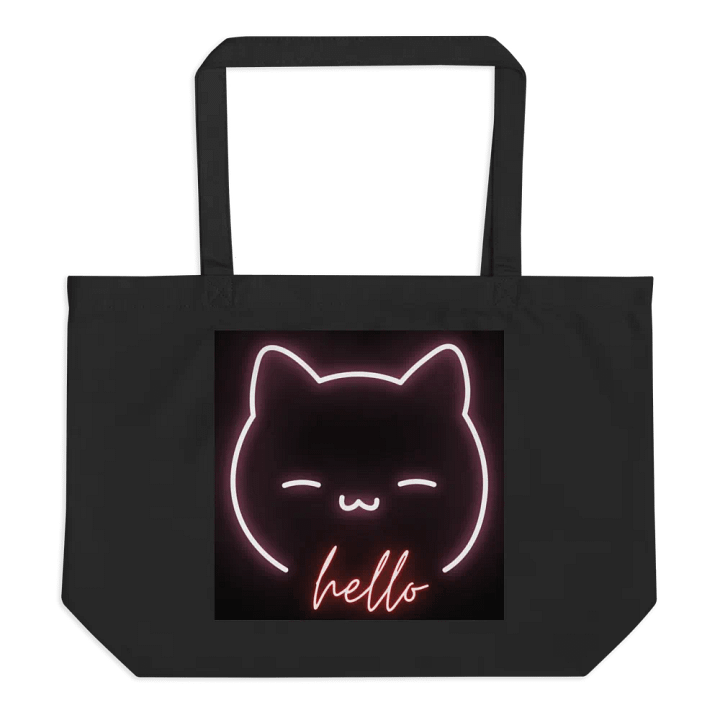 Neon Hello Cat Tote Bag product image (1)