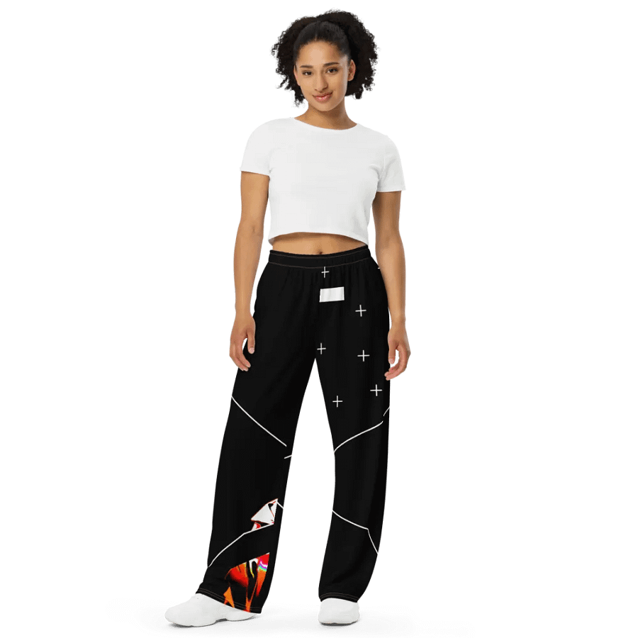 The 369-XP RED CORE All-Over Print Unisex Wide-Leg Pants product image (9)