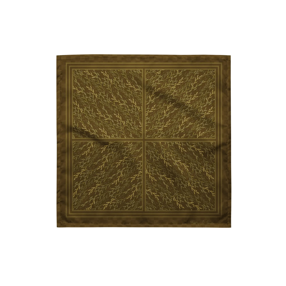 “Flowing Sprigs” Bandana in Green product image (1)