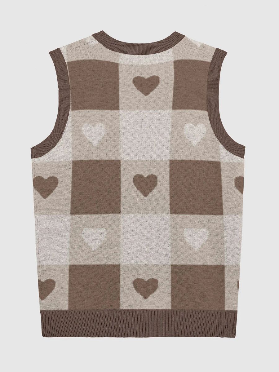 TeddyChan Plaid Vest - Brown product image (6)