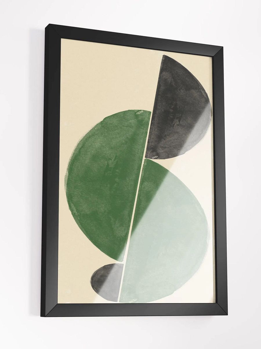 Serene Symmetry Framed Poster | Minimalist Abstract Wall Art | Tranquil Geometric Design for Modern Spaces product image (1)