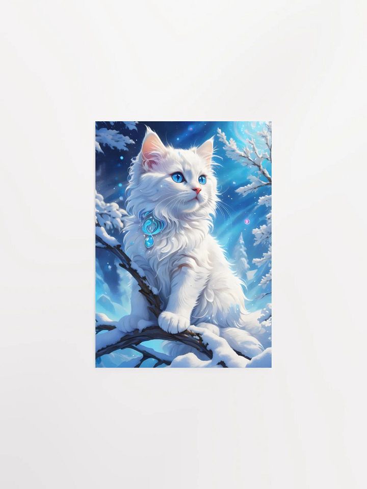 Blue-Eyed Kitten Winter Magic Poster product image (1)
