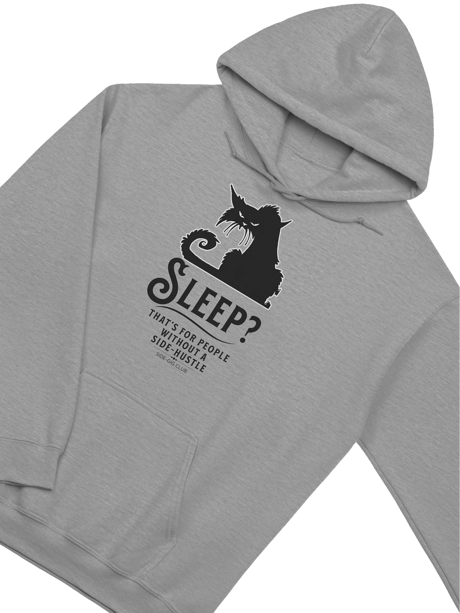 Sleepless Grind: Hustler Cat Classic Hoodie in Vivid Black product image (5)