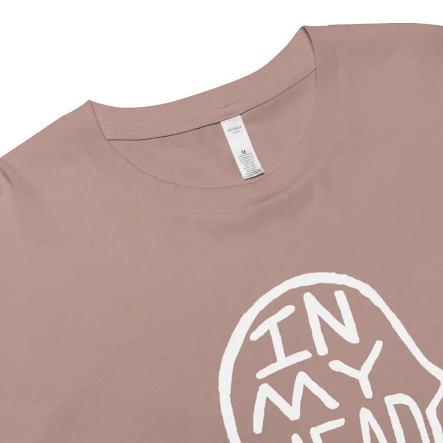In My Head (white design) printed cotton crop top product image (5)