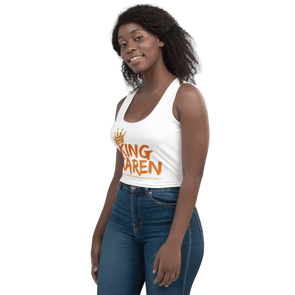 King Karen Crowned White Stretchy Crop Top product image (10)