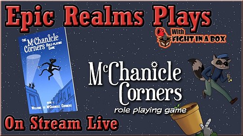 Tonight at 6pm Central - Fight in a Box Returns to run their Tabletop RPG McChanical Corners! Join us Live on Twitch, Youtube...