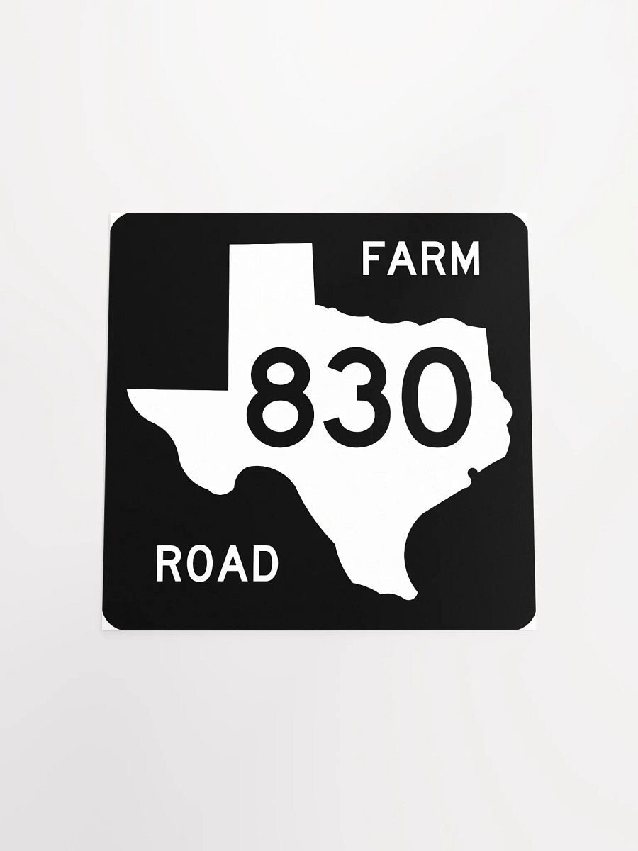Texas Farm Road Sign FM 830 Poster product image (12)