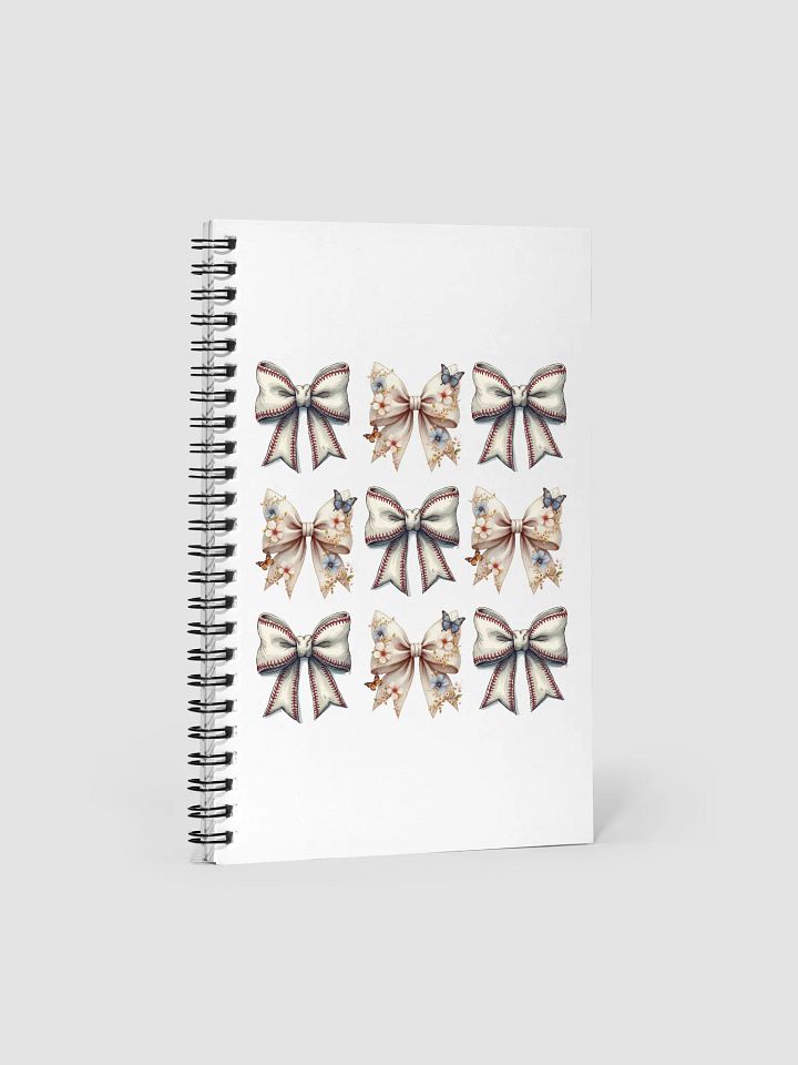 Spring Bows Baseball Floral Fantasy Spiral Notebook product image (2)