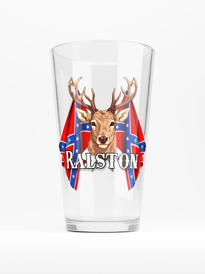 "Ralston" Last Name Rebel Redneck Deer - Shaker Pint Glass product image (1)