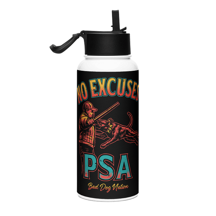 PSA No Excuses - Stainless Steel Straw Bottle product image (1)